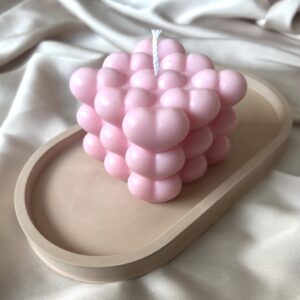 Świeca bubble serca