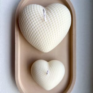 zestaw świec w kształcie serca