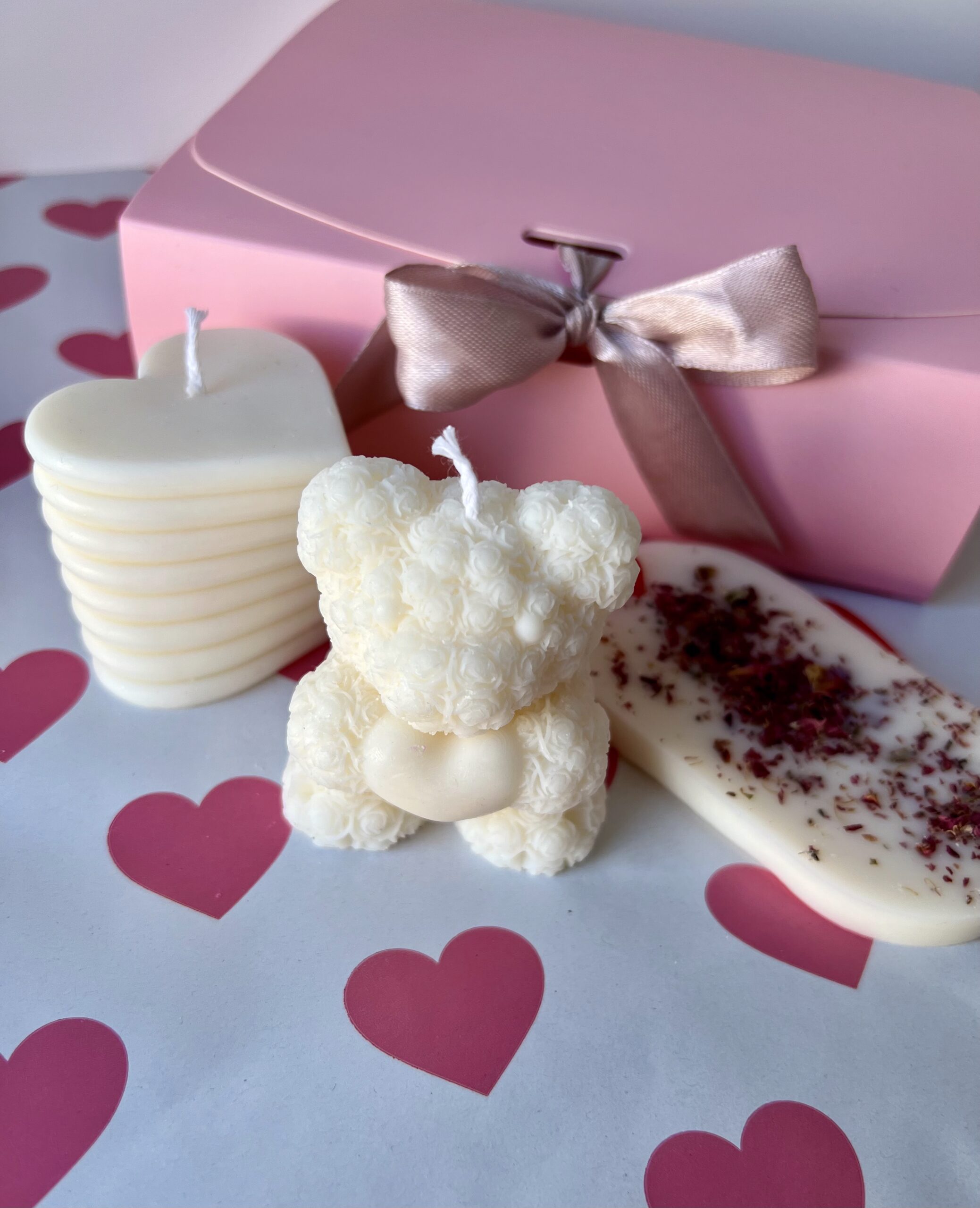 Zestaw Miś różany • spiralne serce • zawieszki - obrazek 4