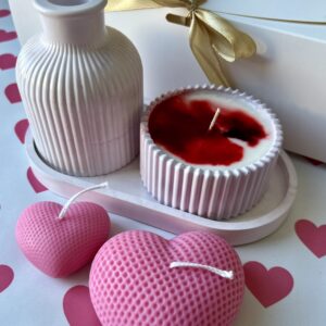 zestaw prezentowy walentynkowy • beż & karmel